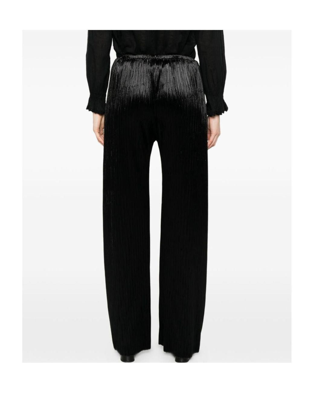 Forte_forte Black Elastic-Waist Casual Trousers