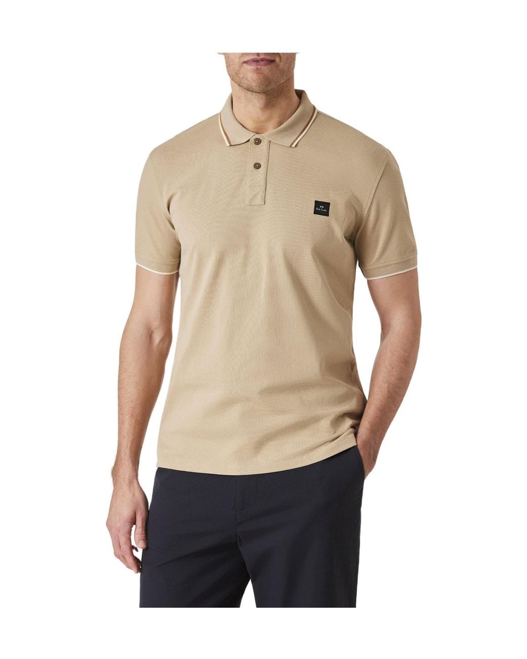 Paul Smith Natural Shortsleeve Polo Shirt for men