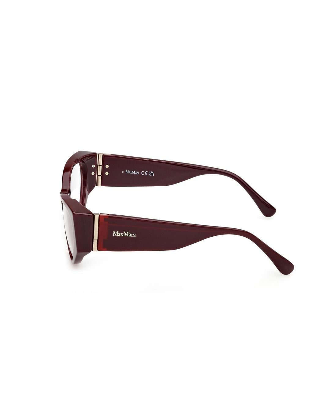 Max Mara White Cat-Eye Frame Glasses