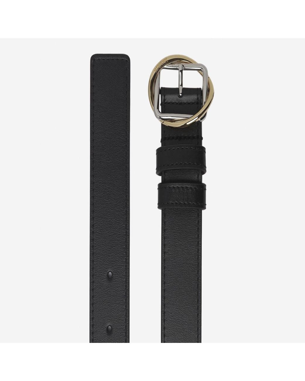 Jacquemus White Logo Engraved Buckle Belt