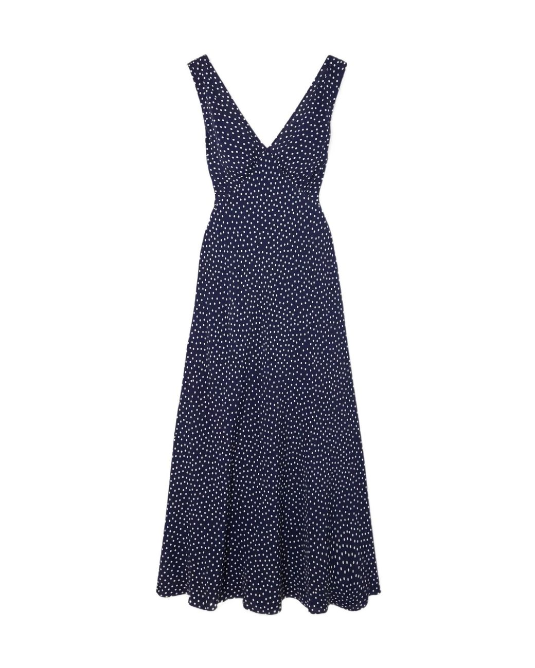 Rixo Blue V-Neck Sleeveless Dress