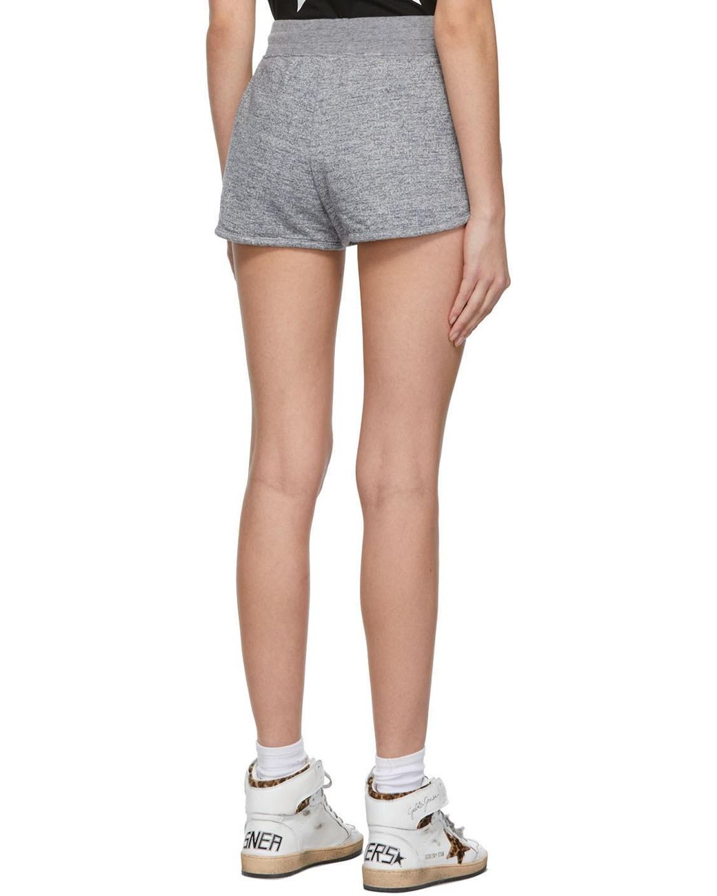 Golden Goose Deluxe Brand Gray Star Embroidered Shorts