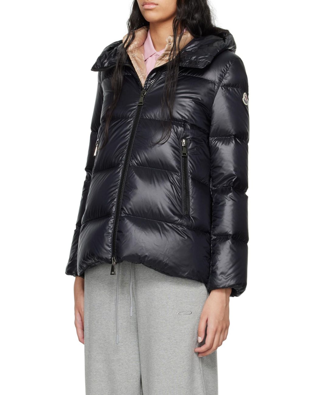Moncler Black Hooded Padded Down Jacket