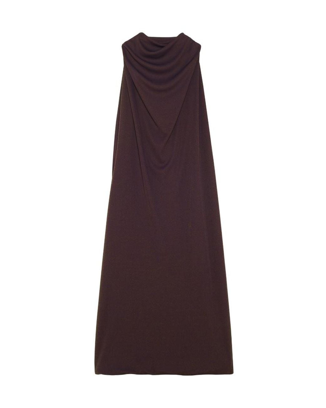 Lanvin Purple Logo Plaque Scarf Dress