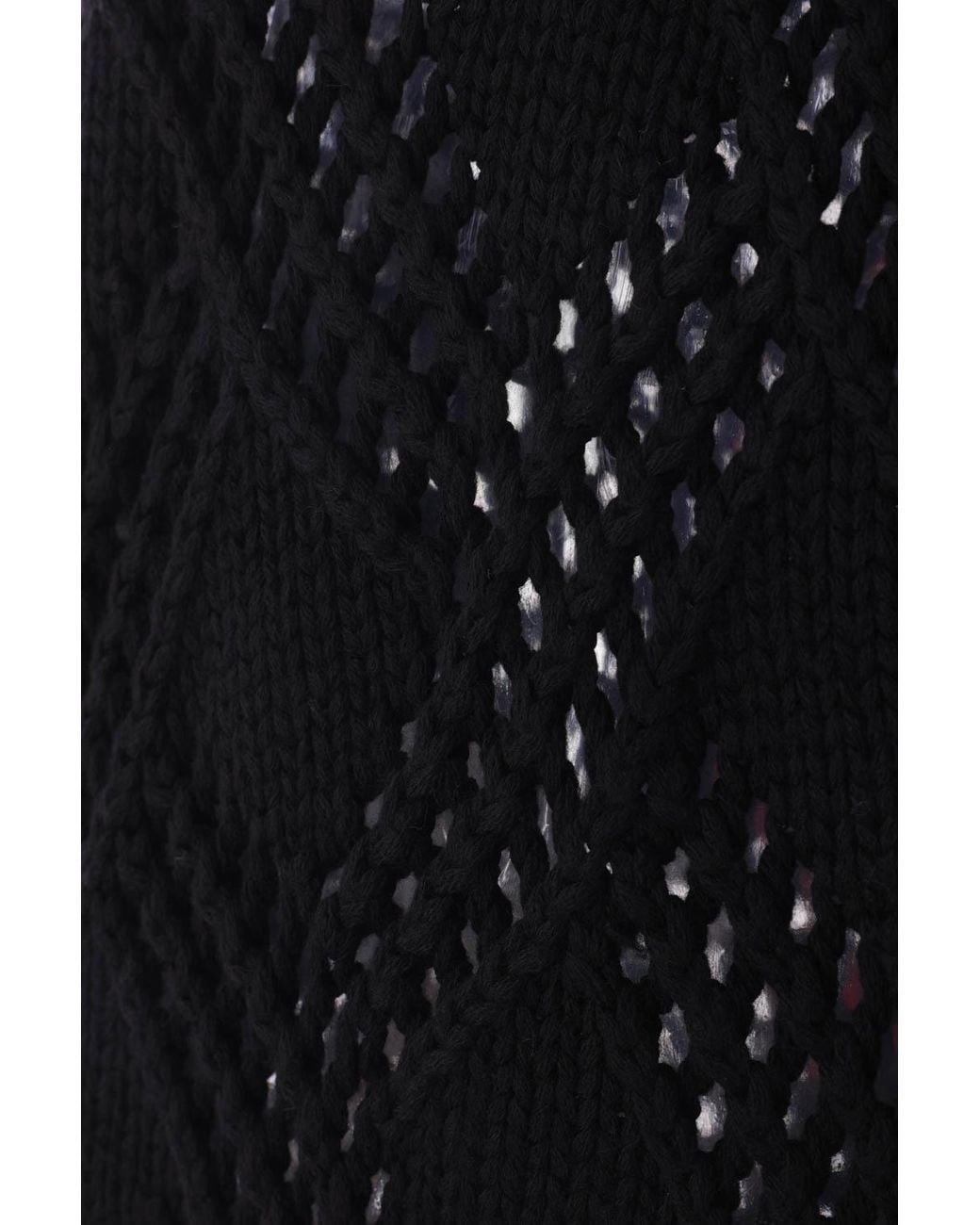 Jil Sander Blue Long-Sleeved Hollow Sweater
