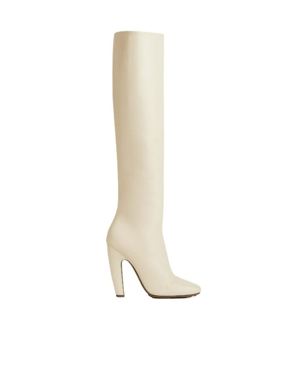 Bottega Veneta White High-Heeled Boots