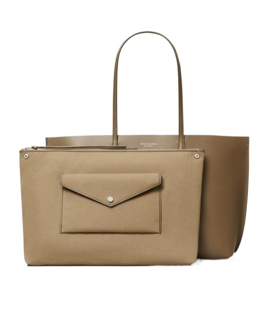 Tory Burch Natural Perry Logo-Printed Tote Bag