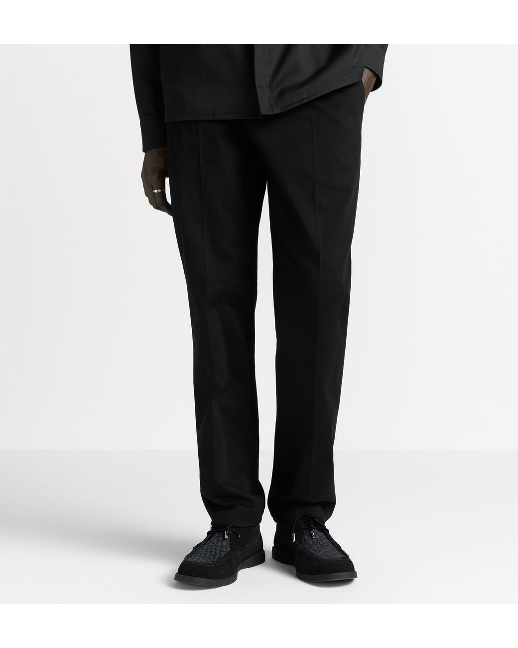 Dior Black Straight-Leg Elasticated Waist Pants for men