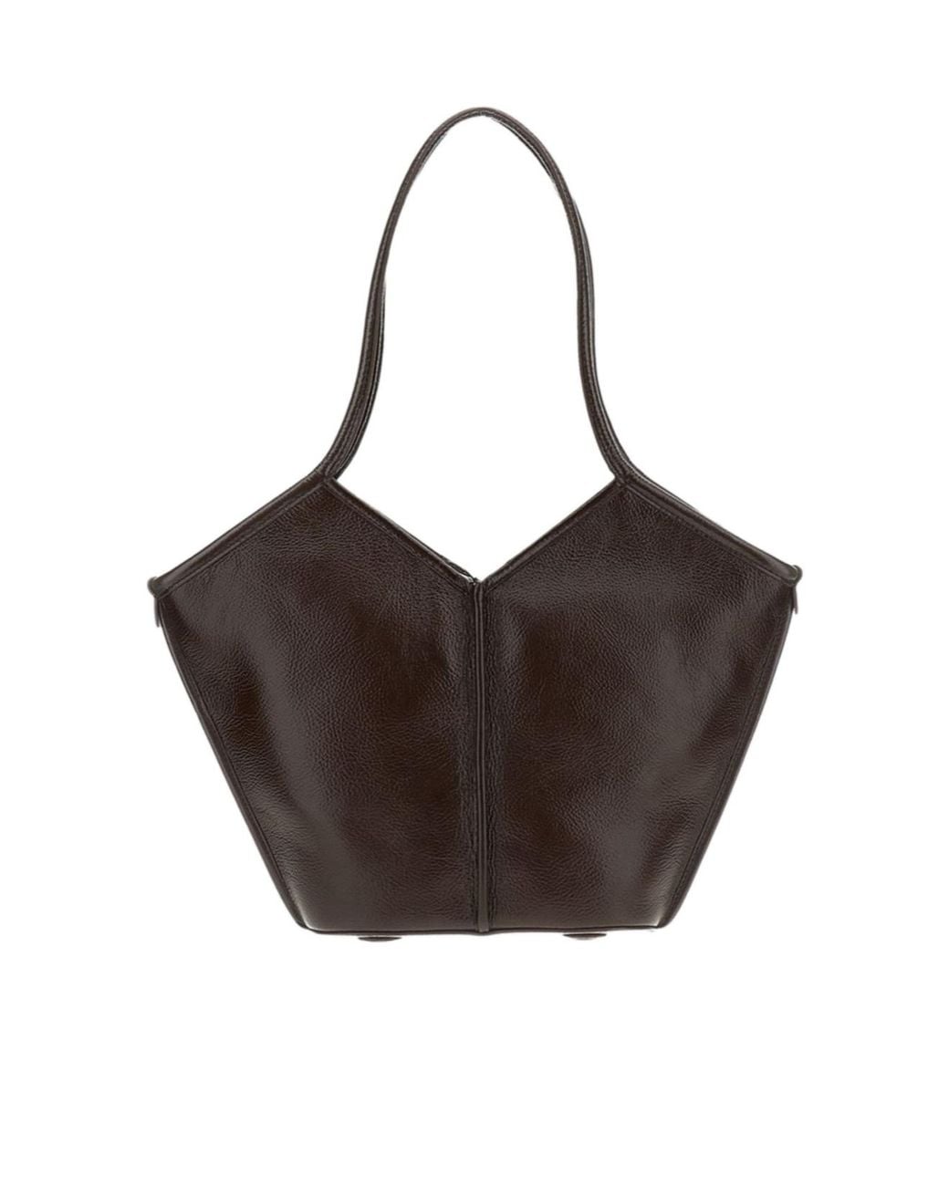 Hereu Brown Calella S Leather Tote Bag