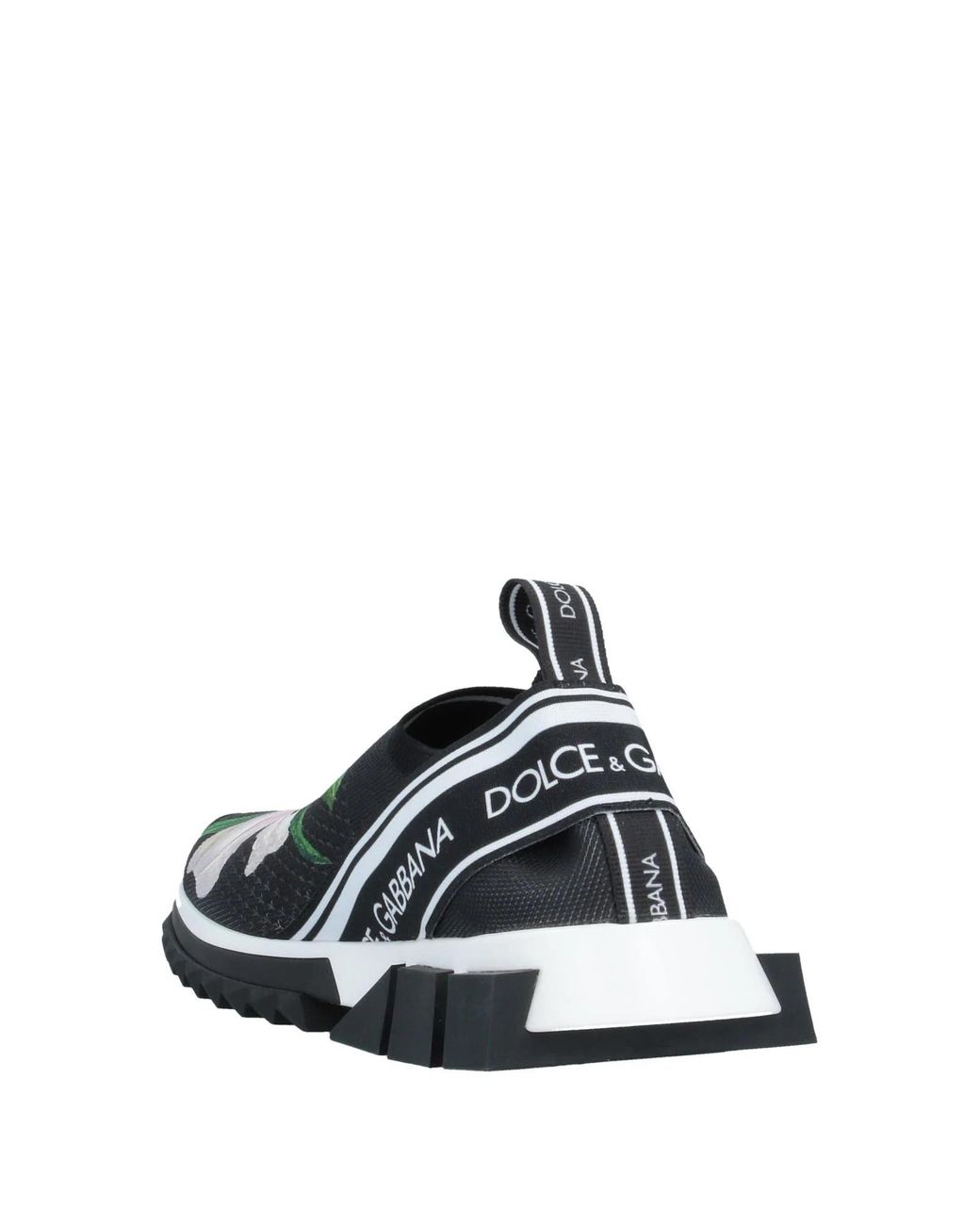 Dolce & Gabbana Black Floral Pattern Loafers