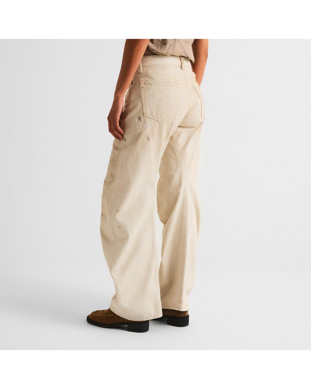 Acne Natural Loose Straight-Leg Jeans