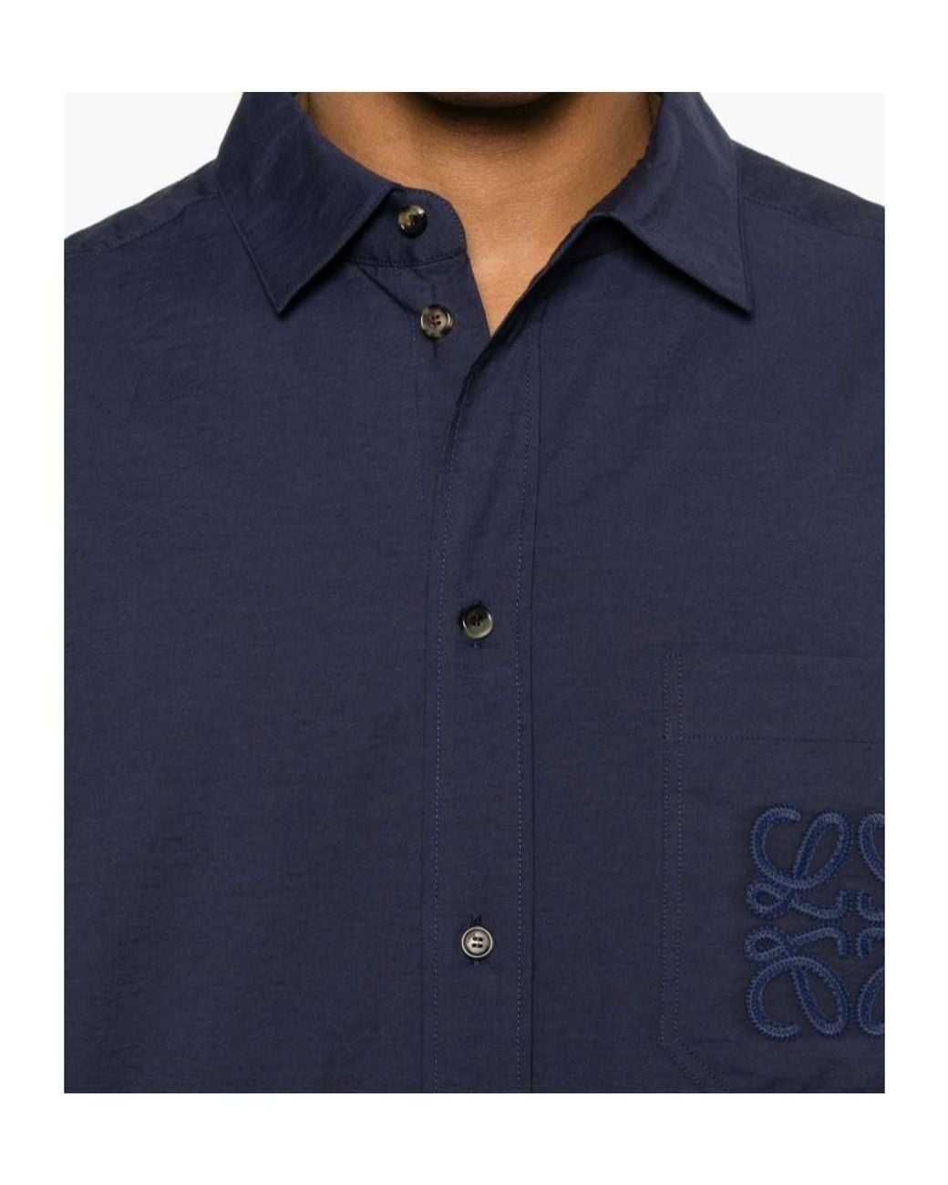 Loewe Blue Long Sleeved Shirt for men