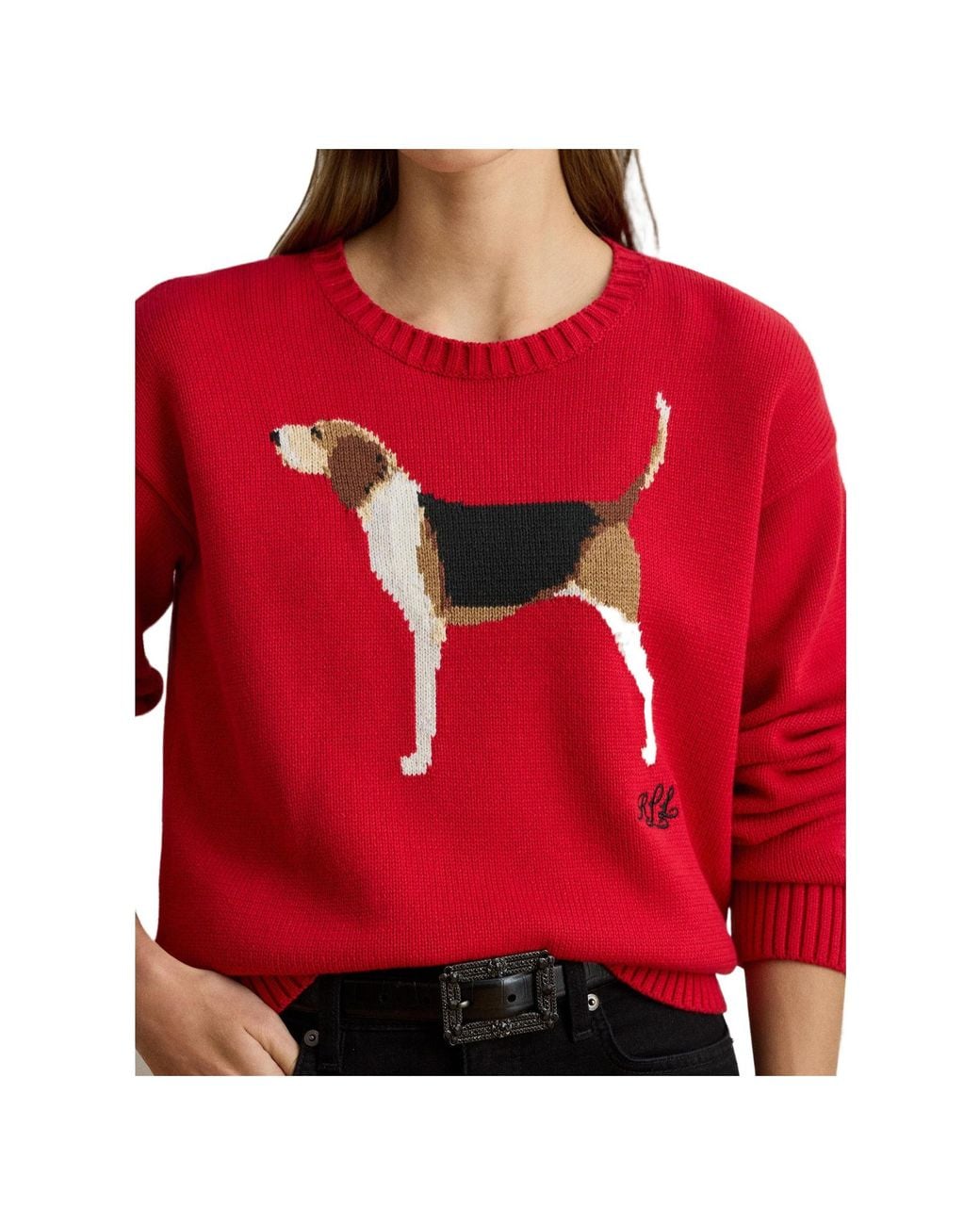 Ralph Lauren Red Crew Neck Jumper