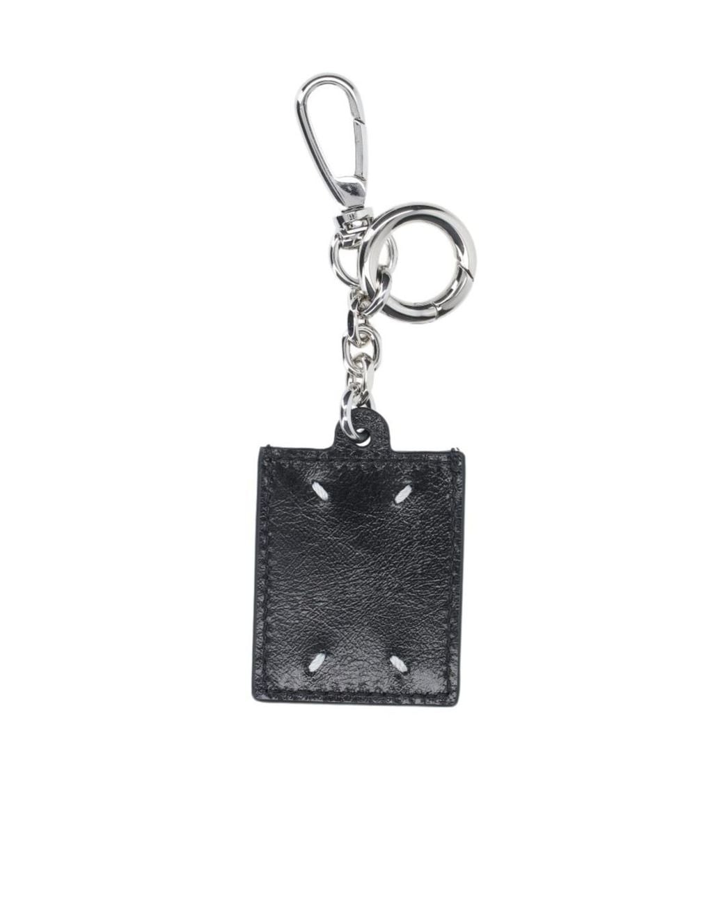 Maison Margiela White Logo-Detail Keyring