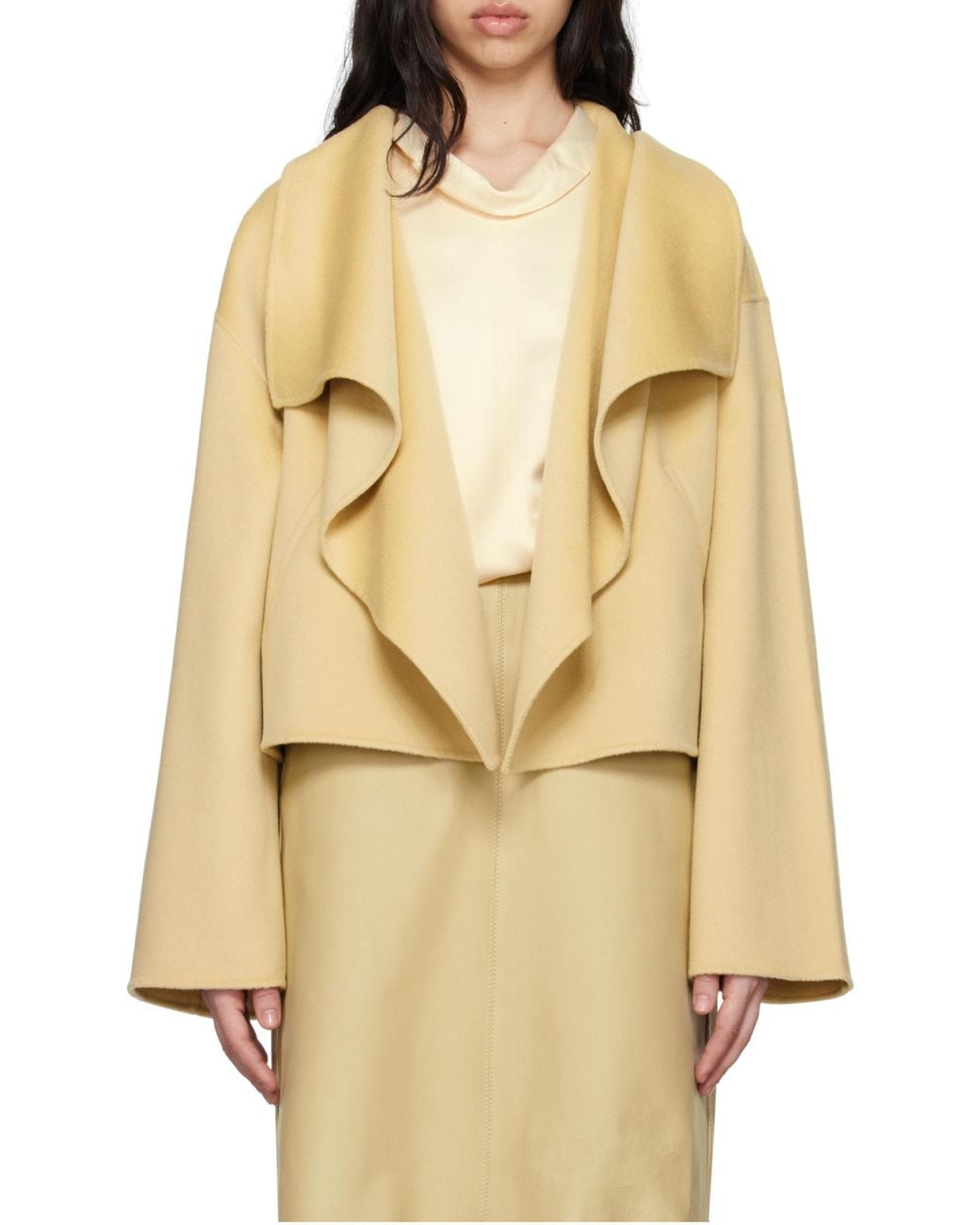 Totême Natural Totême Exposed-Seam Signature Double Jacket