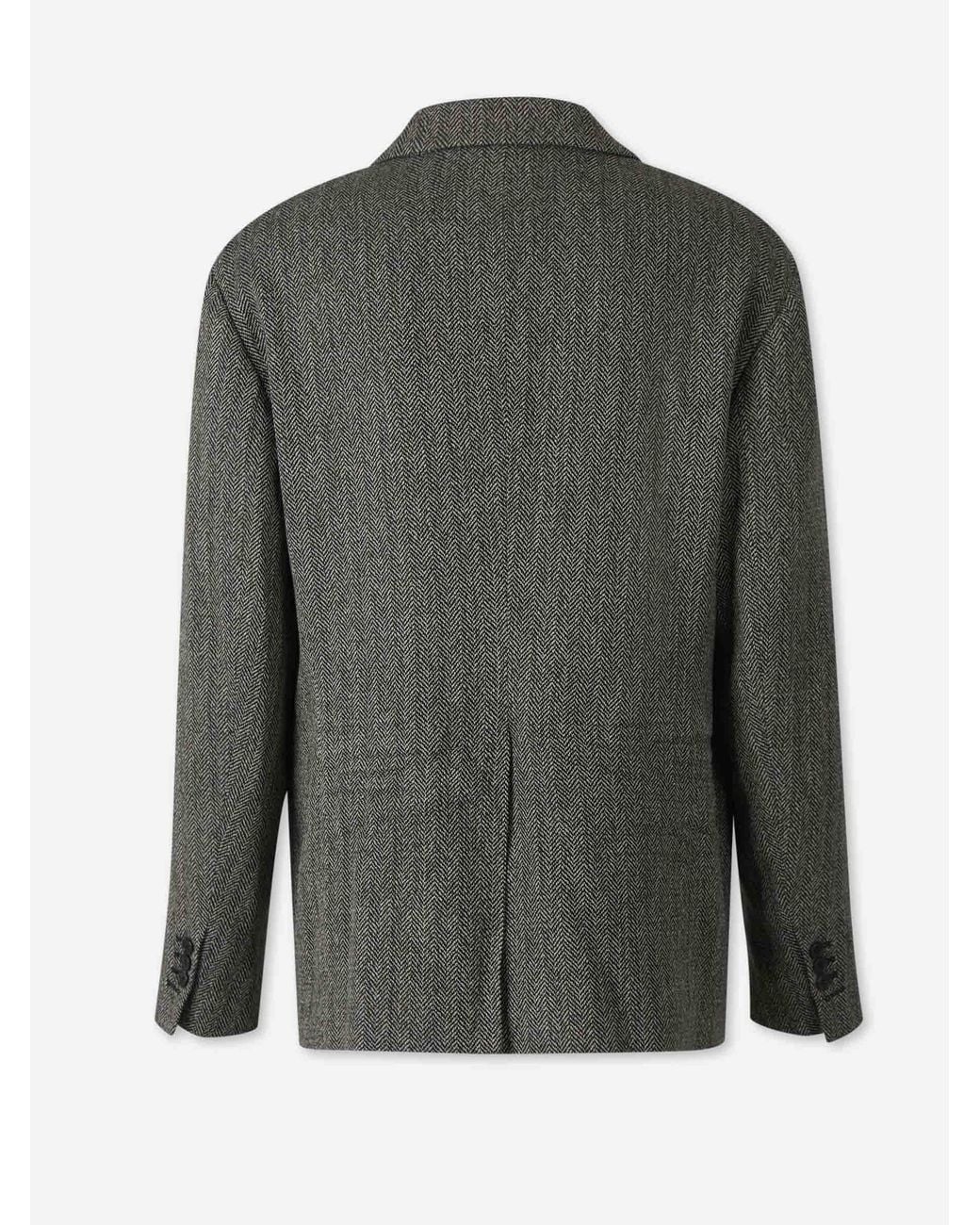 DSquared² Green Herringbone-Pattern Blazer for men