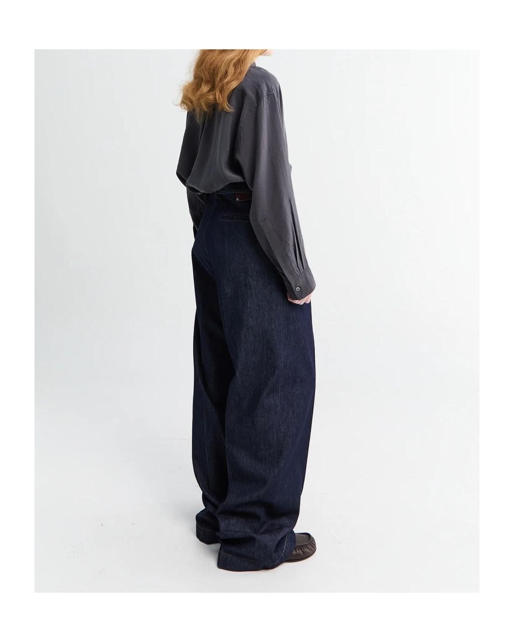 Dries Van Noten Blue Peaches Pleated Jeans