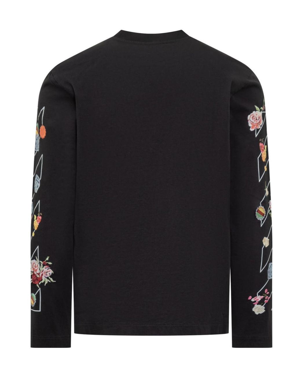 Off-White c/o Virgil Abloh Black Diag-Stripe Crewneck T-Shirt for men