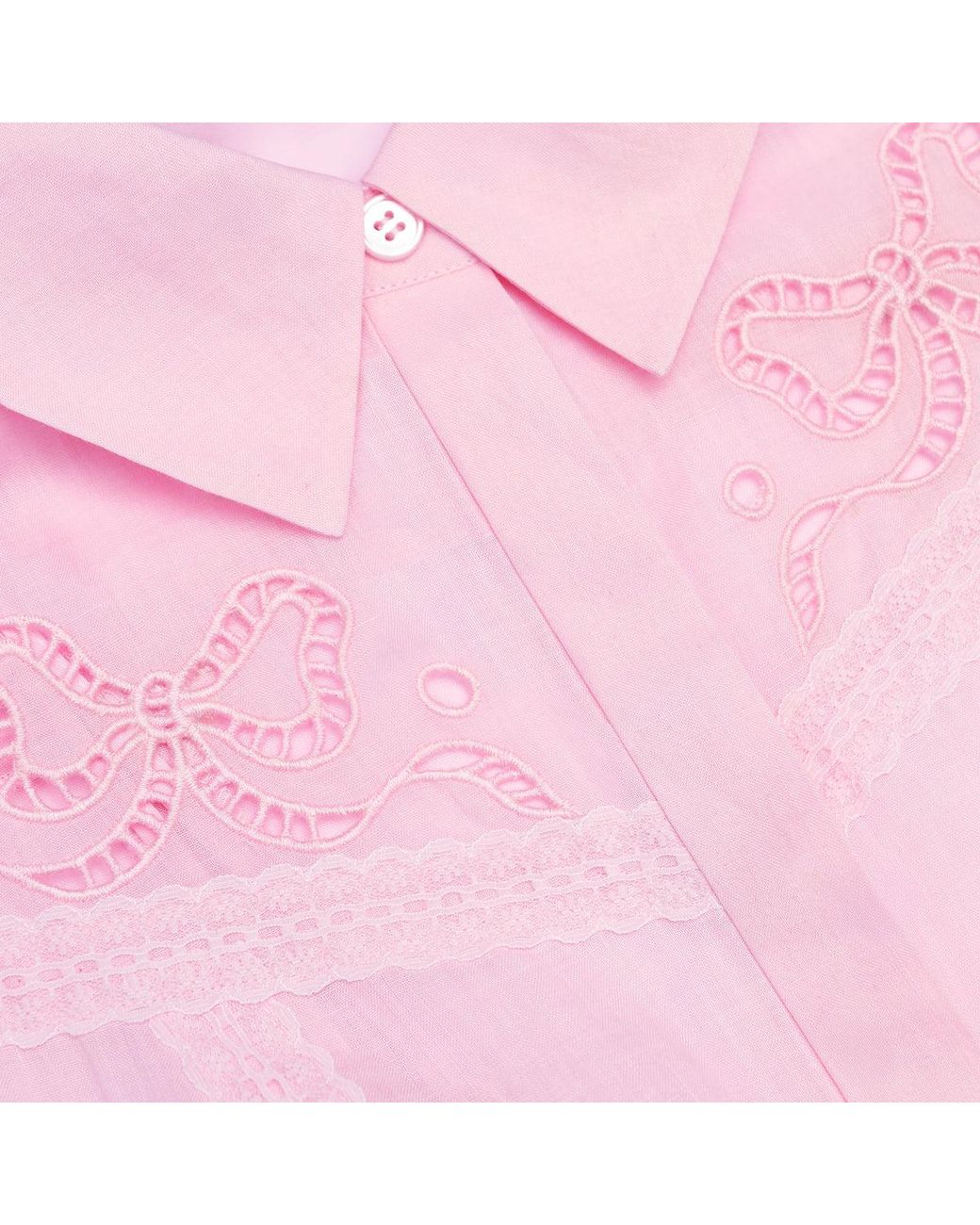 Self-Portrait Pink Embroidered Mini Dress