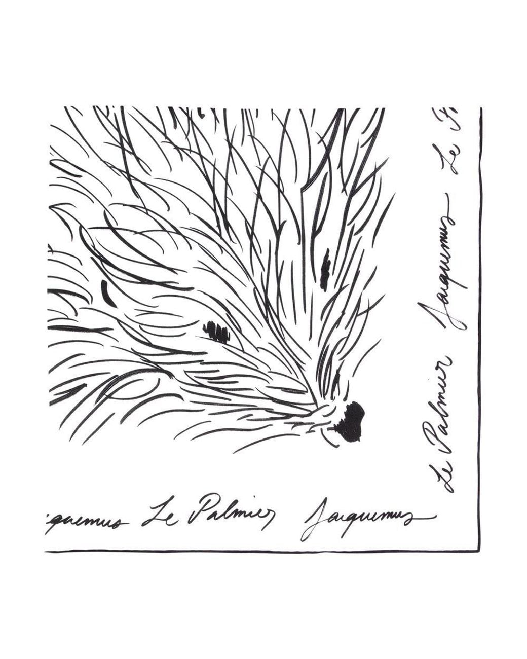Jacquemus White Patterned Silk Scarf