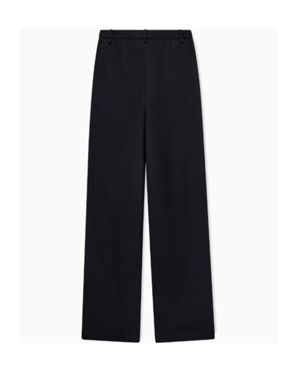 Emporio Armani Black Pleat Detailed Trousers