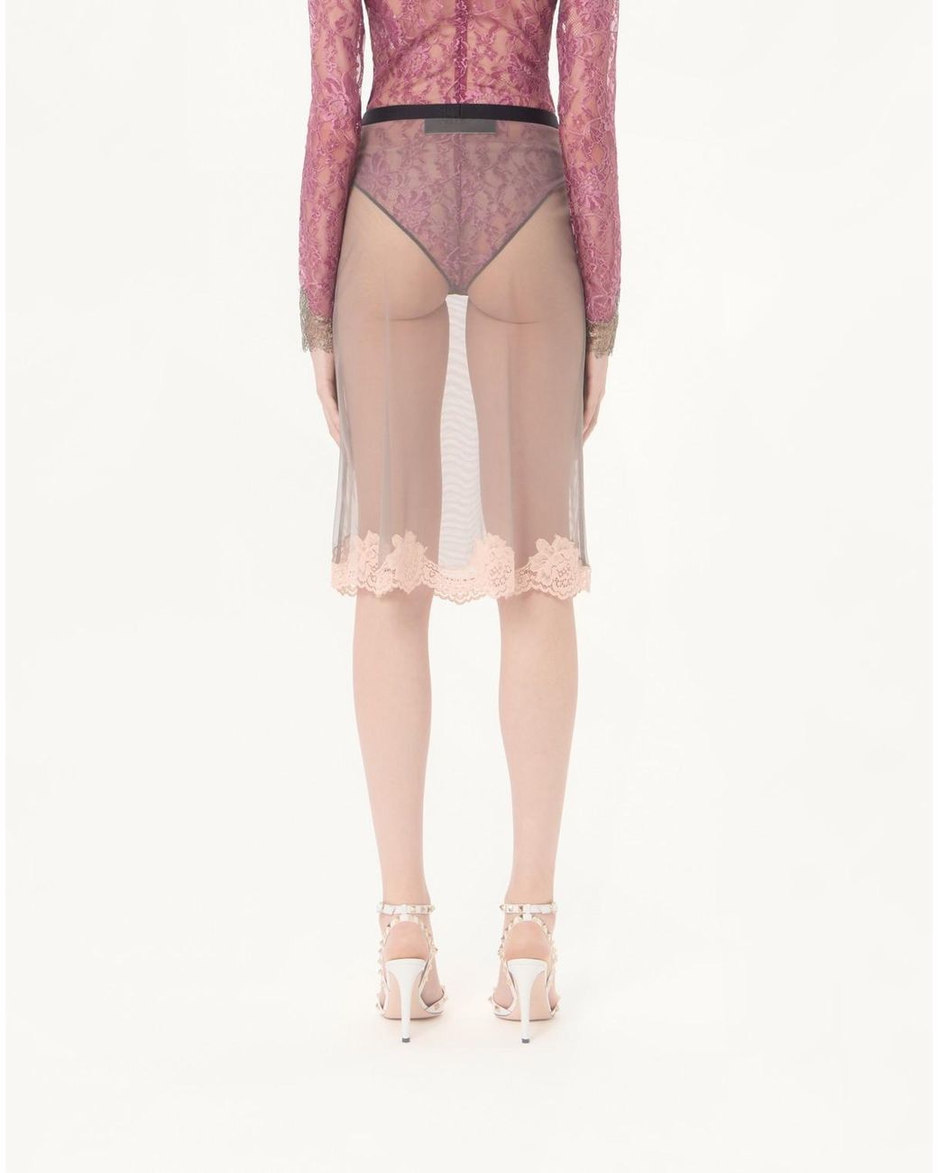 Valentino Brown Tulle Skirt