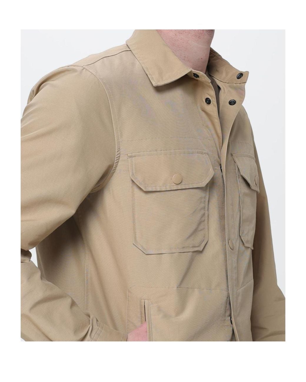 Woolrich Natural Utility Overshirt for men