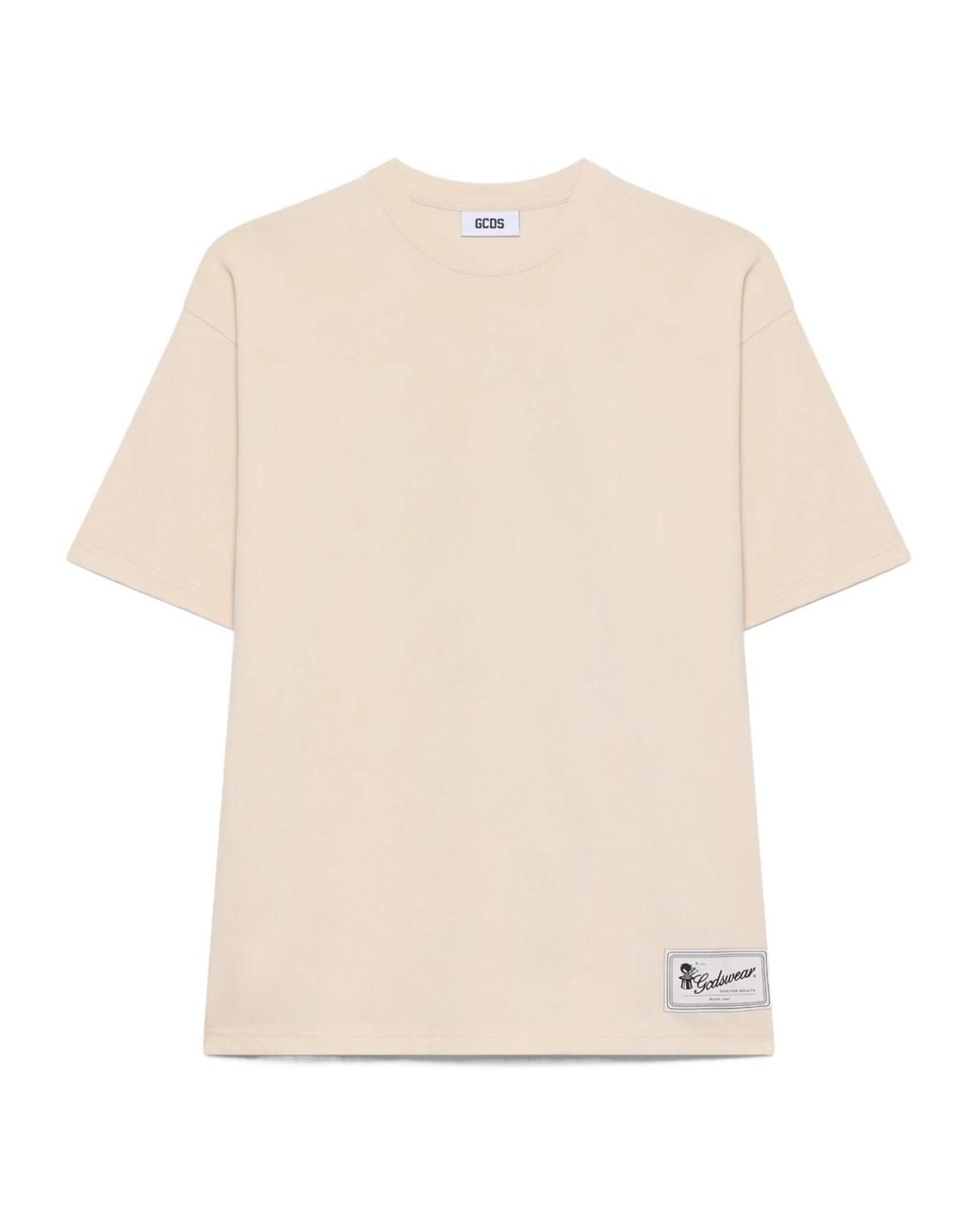 Gcds White Logo-Patch T-Shirt for men