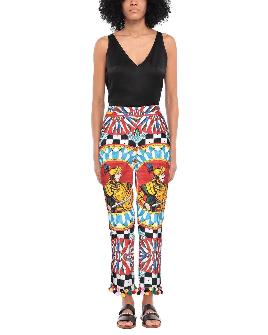 Dolce & Gabbana White Fitted Cropped Pants