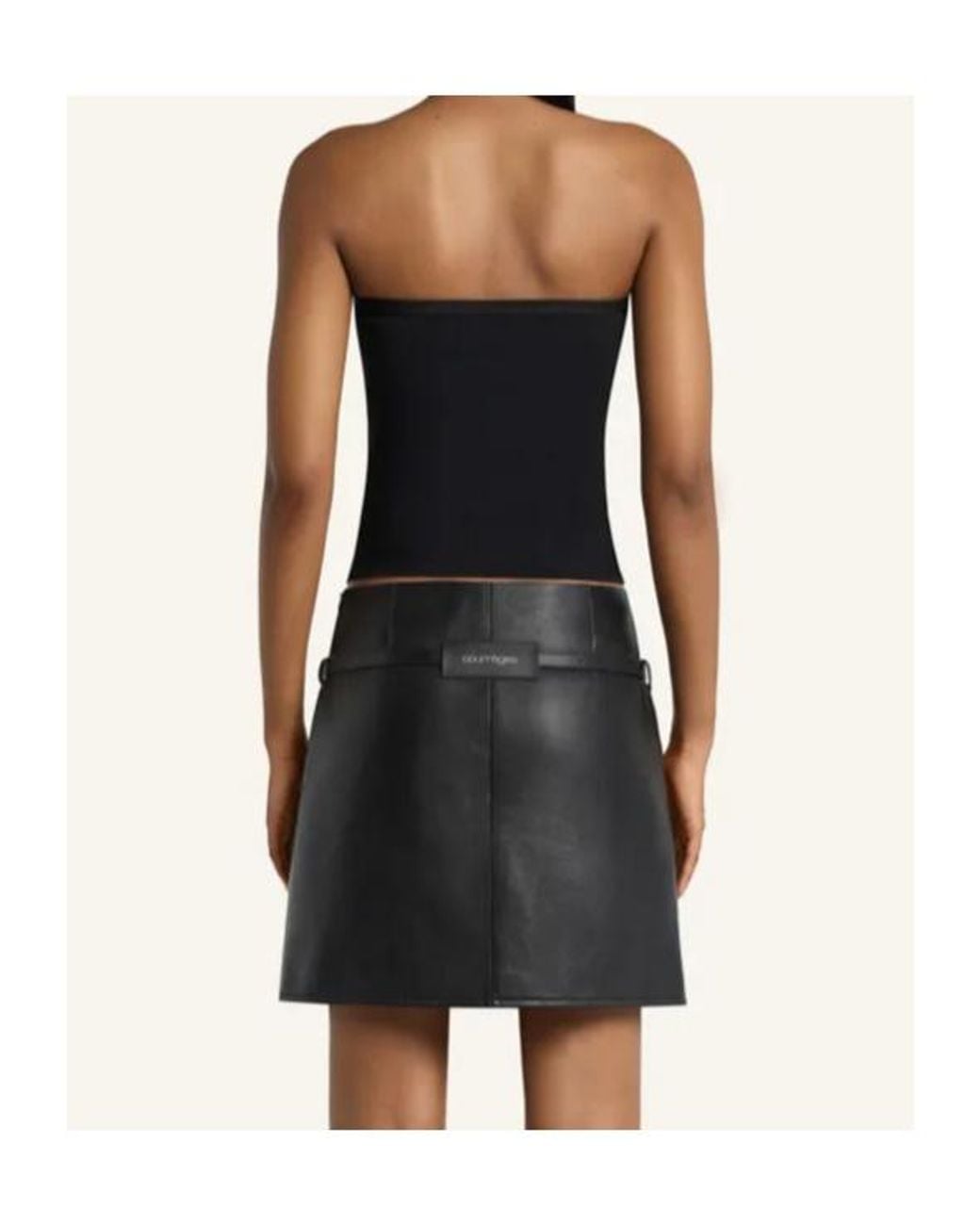 Courreges Black Courrèges Buckle Knit Bustier Top