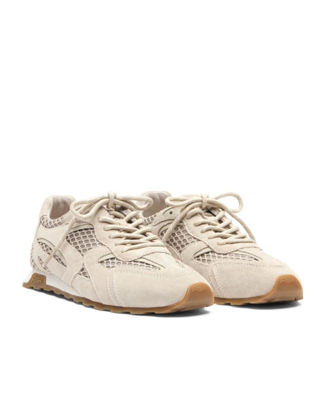 Ash White Round-Toe Sneakers