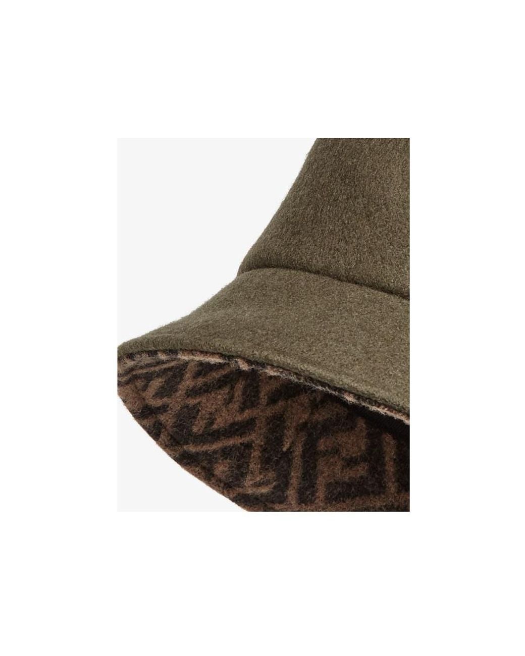 Fendi Brown Wool And Silk Bucket Hat