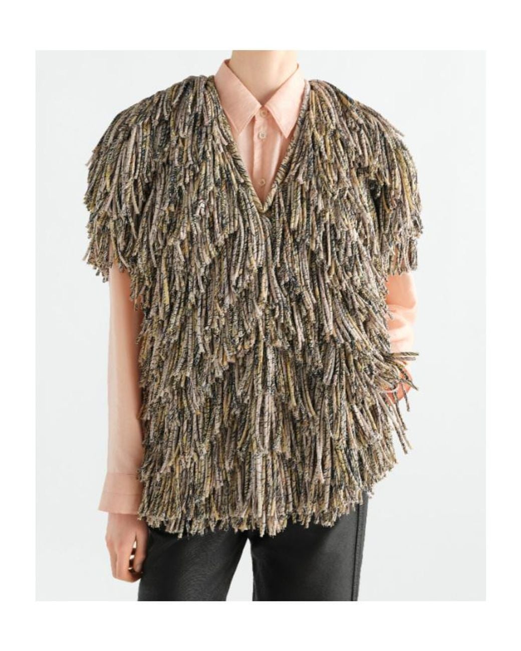 Lemaire Multicolor Flashback Fringed Top