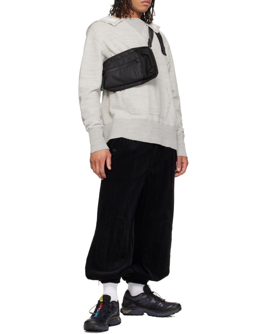 Master Piece Black Logo Backpack for men