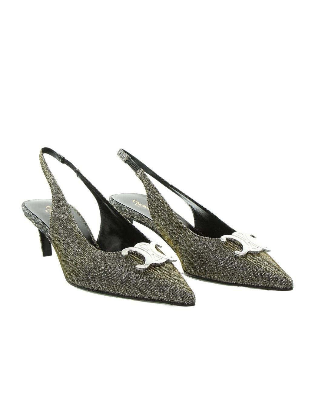 Céline Green Alma Pointed High-Heeled Sandals