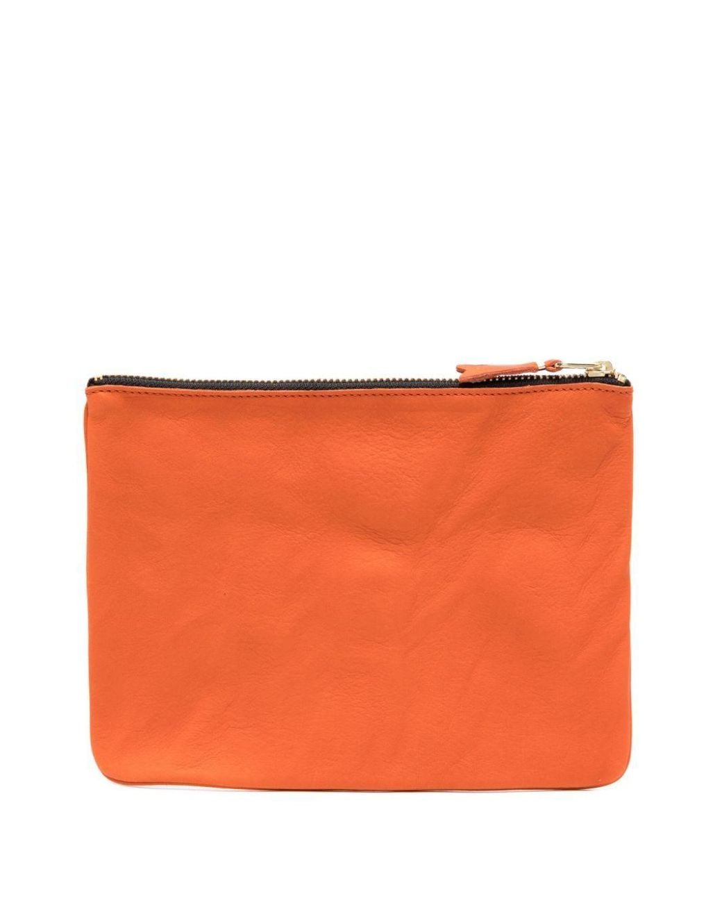 Comme des Garçons Orange Comme Des Garçons Wallet Logo Printed Zip-Up Pouch for men