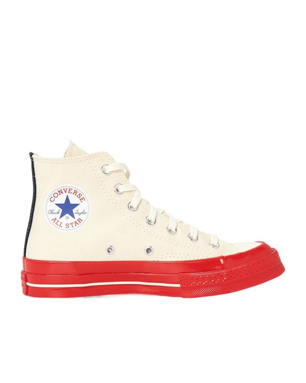 Comme des Garçons Red Round Toe Sneakers for men