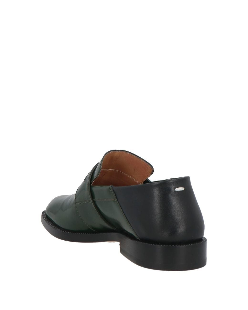 Maison Margiela Green Two-Tone Leather Loafers