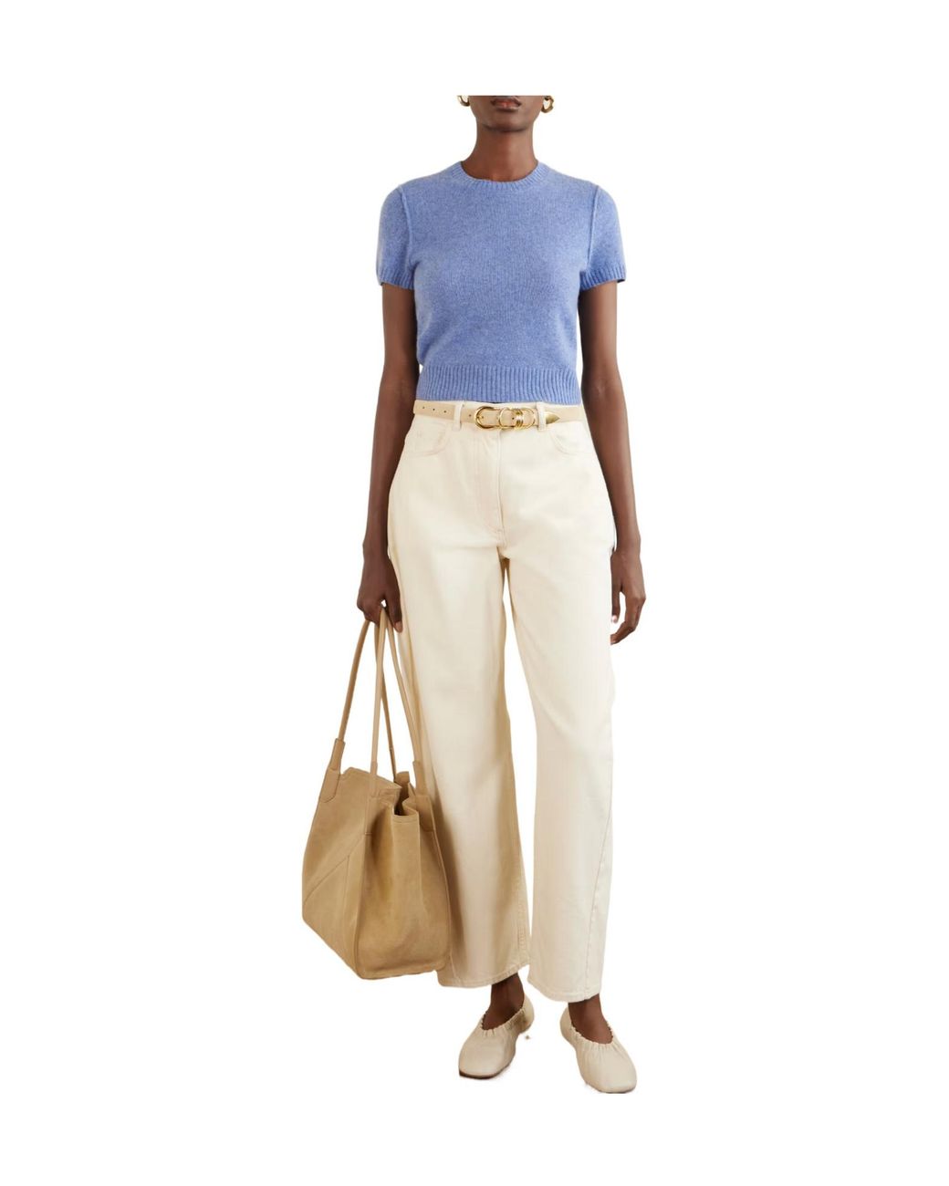 James Perse Blue Cashmere T-Shirt