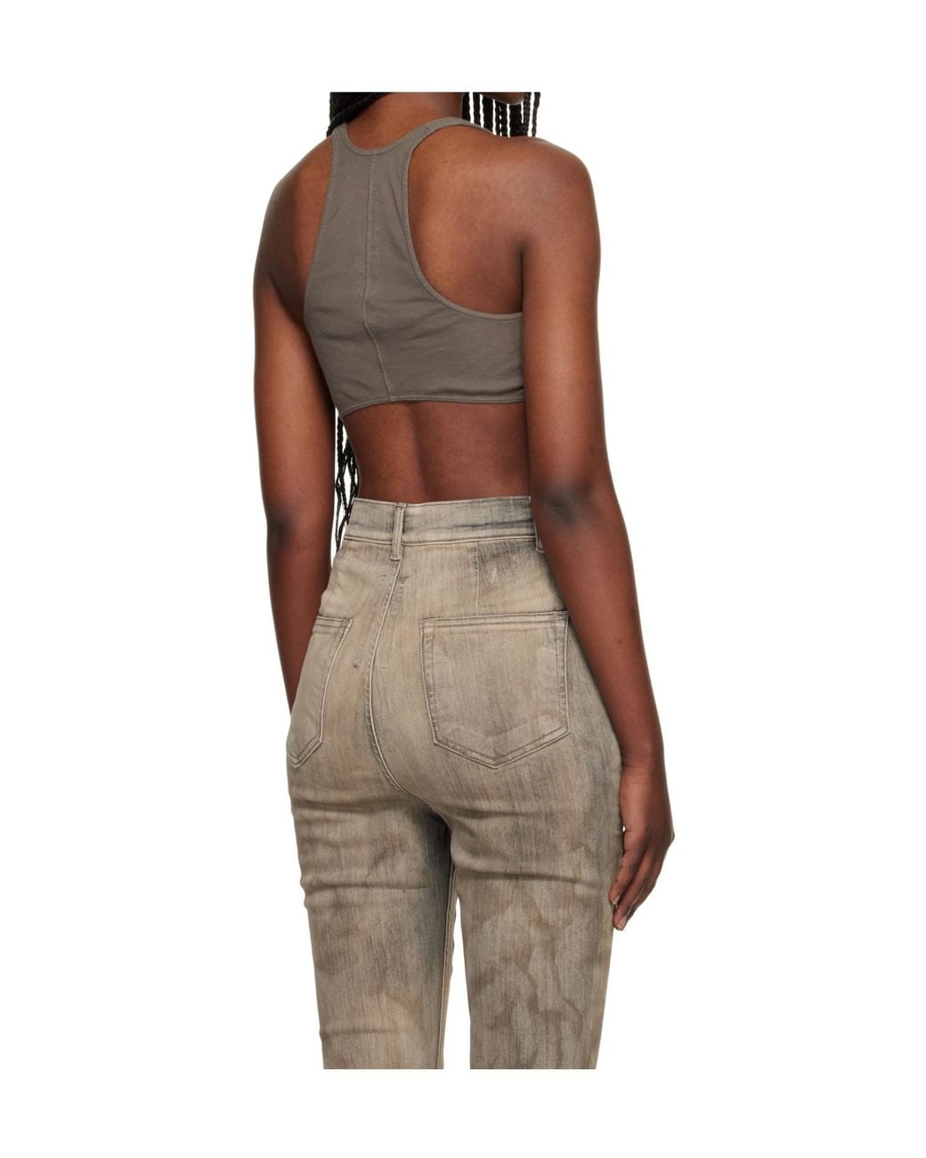 Rick Owens Natural Square Neck Vest