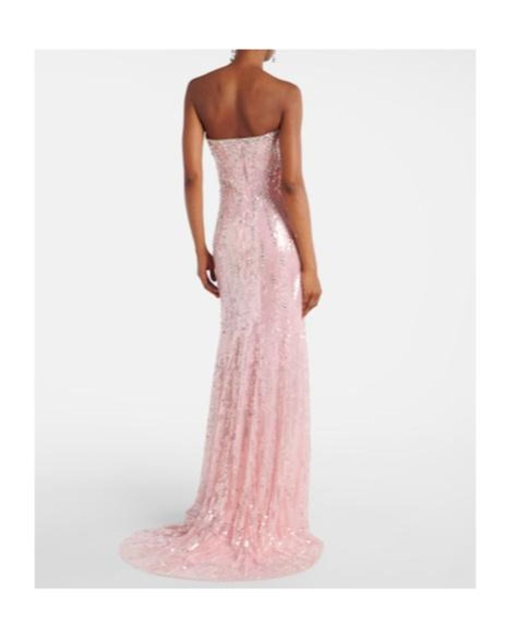 Jenny Packham Pink Sarai Embellished Bustier Gown