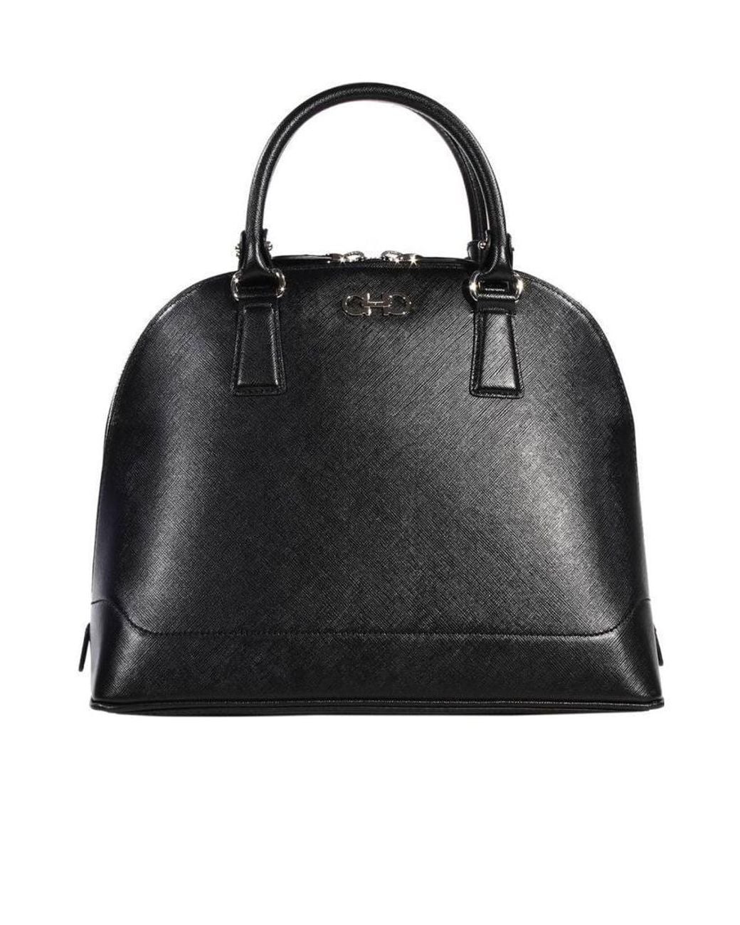 Ferragamo Black Logo Handbag