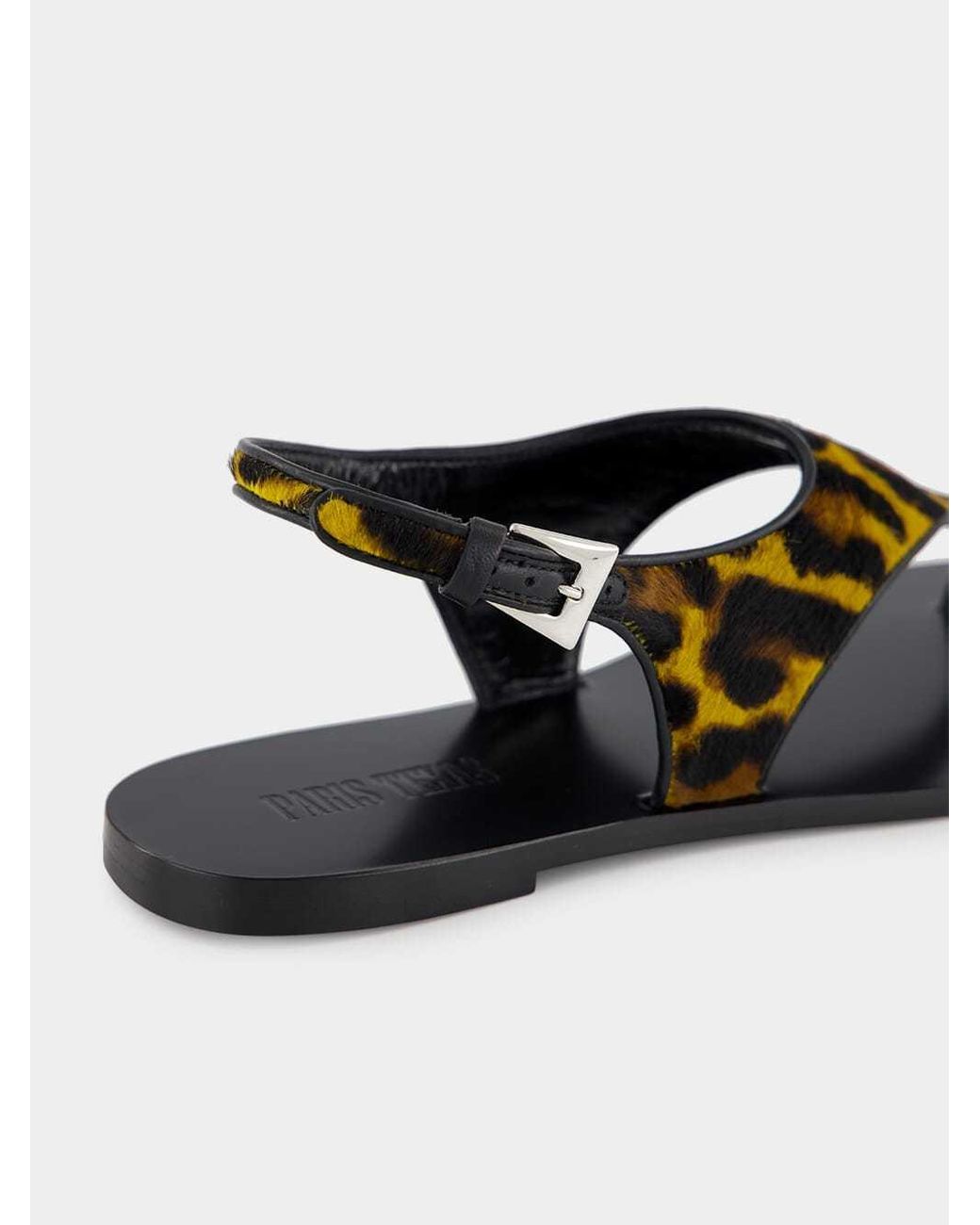 Paris Texas Multicolor Leopard-Print Flat Sandals