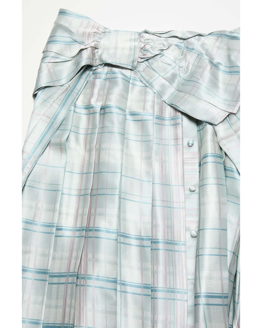 Acne Blue Silk Bow Skirt