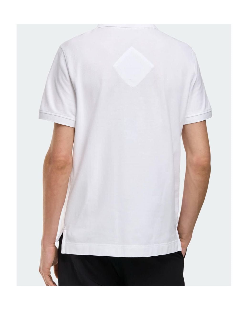 Canada Goose White Beckley Logo Cotton Polo Shirt for men