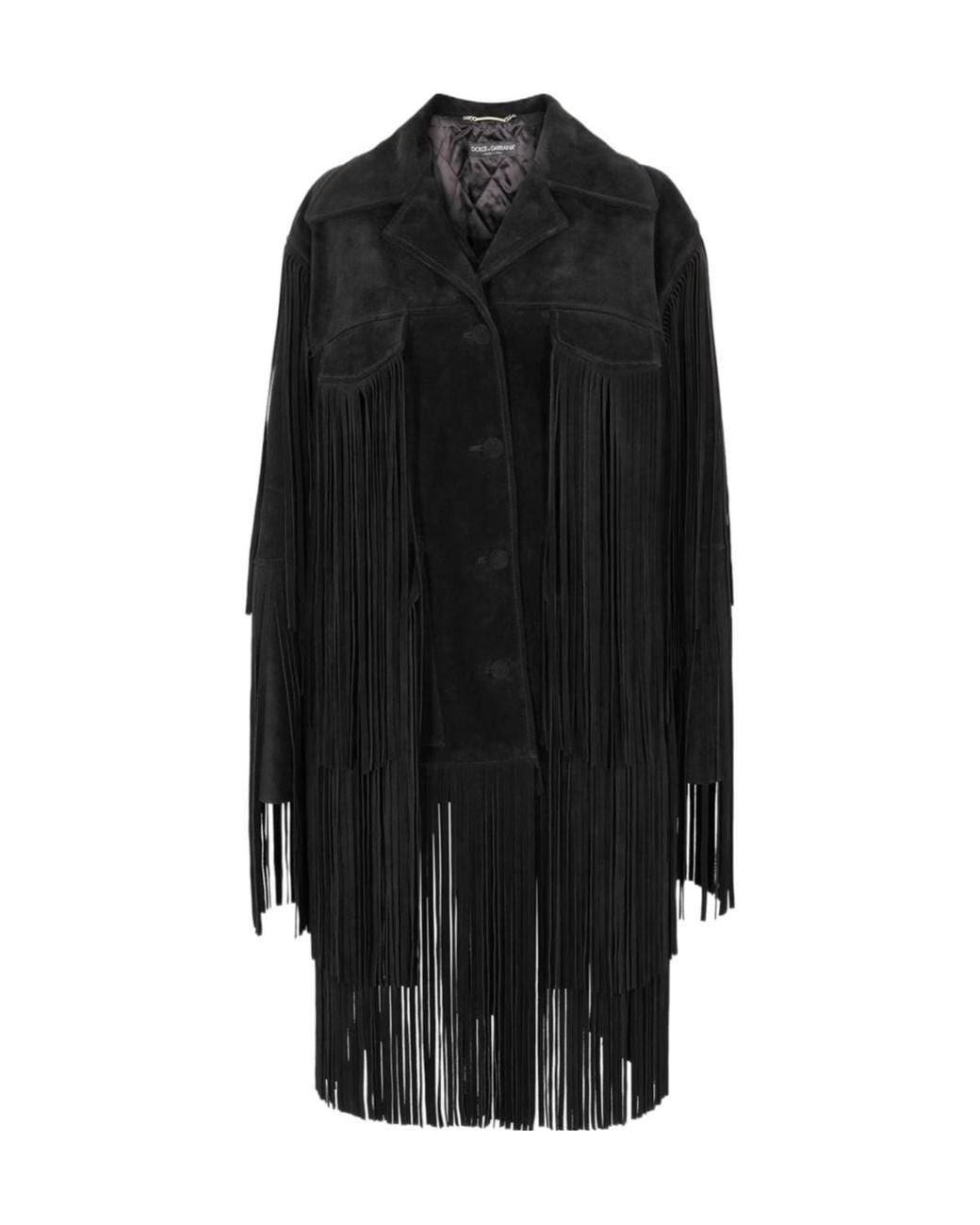 Dolce & Gabbana Black Suede Structured Leather Jacket