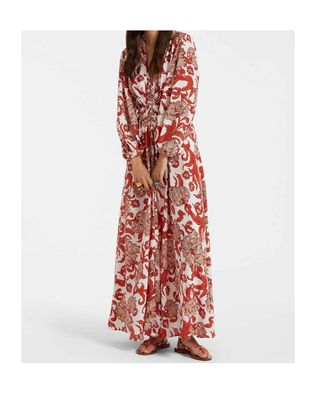 LaDoubleJ Red Camerino Abstract-Pattern Silk Dress