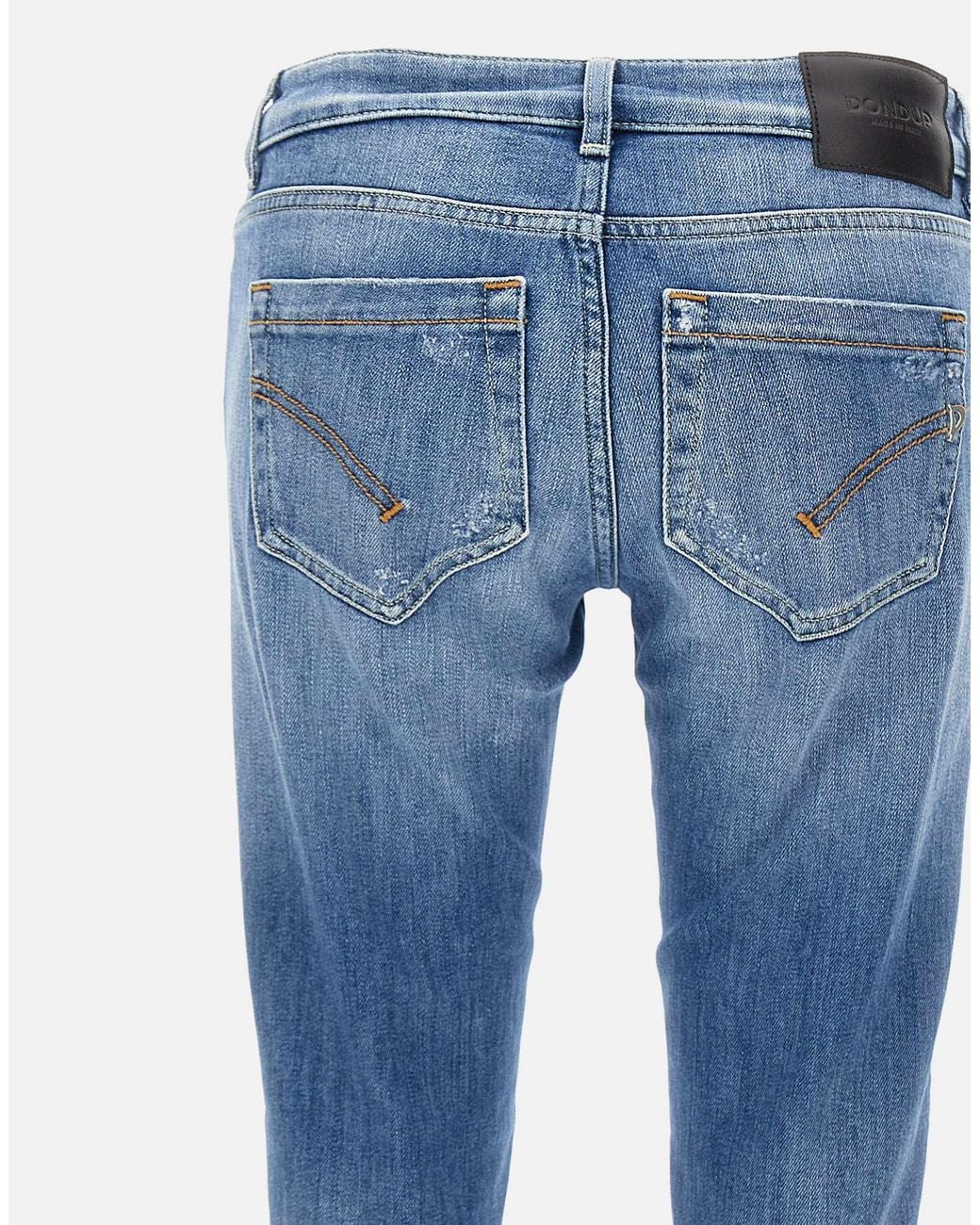 Dondup Blue Slim-Fit Distressed Jeans
