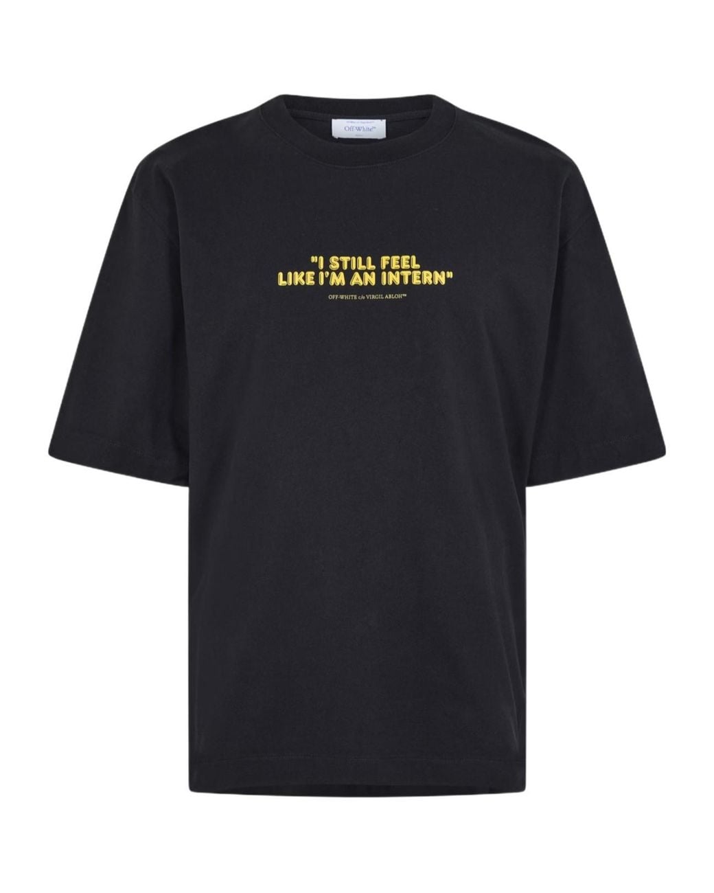 Off-White c/o Virgil Abloh Black Logo Crew Neck T-Shirt for men