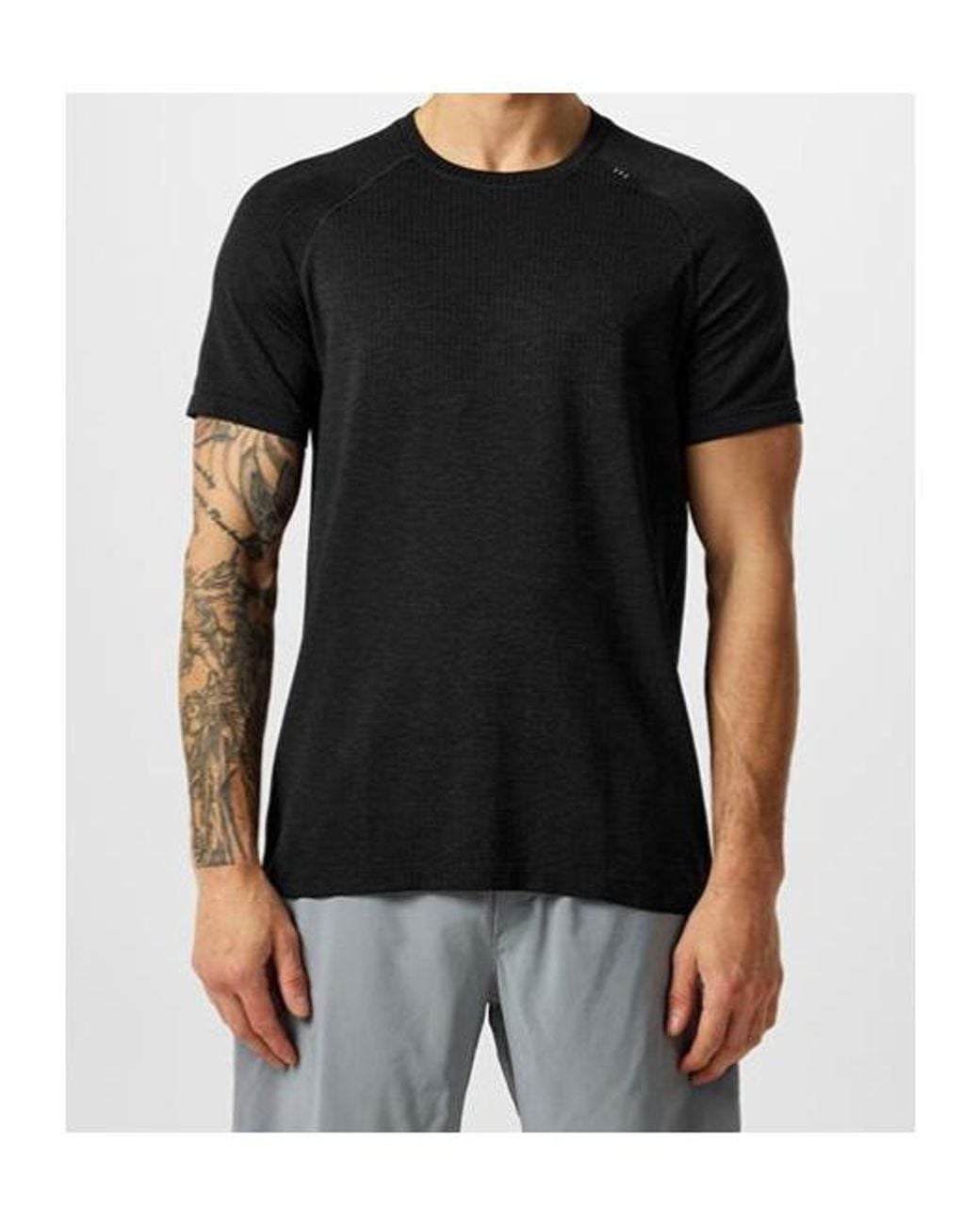 lululemon athletica Black Metal Vent Tech 2.5 Stretch Jersey T-Shirt for men